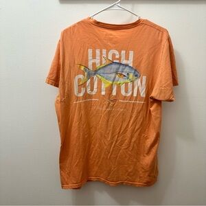 Pompano Pocket Tee in Orange by High Cotton medium
